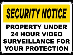 Property Under Surveillance Sign